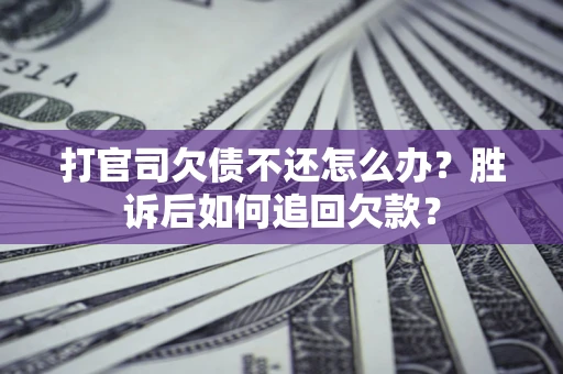 北京打官司欠债不还怎么办？胜诉后如何追回欠款？