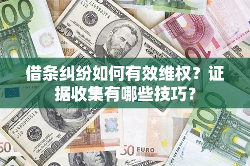 北京借条纠纷如何有效维权？证据收集有哪些技巧？