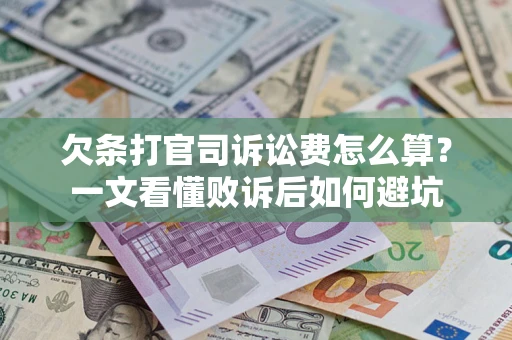 北京欠条打官司诉讼费怎么算？一文看懂败诉后如何避坑