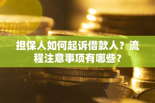 北京担保人如何起诉借款人？流程注意事项有哪些？